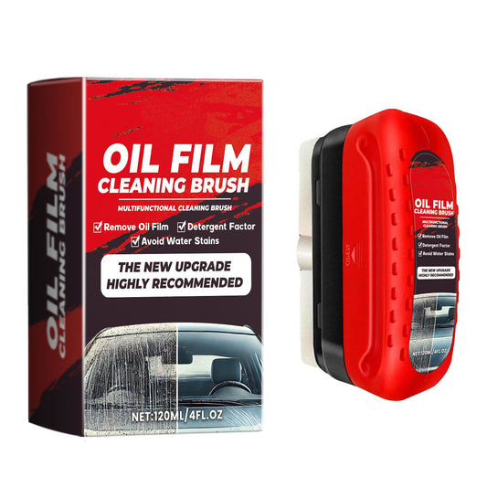 Automotive Oil Film Cleaning Brush | Compact Car Glass Oil Film Remover | Window Cleaner for Clear Vision