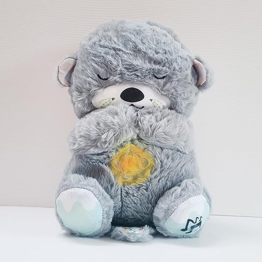 Glowing Music Otter | Sound & Light Soothing Toy | Baby Sleep Aid Teddy Bear with Breathing Effect