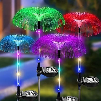 Solar Jellyfish Garden Light | 7-Color LED Solar Lights | Outdoor Waterproof Pathway Decor