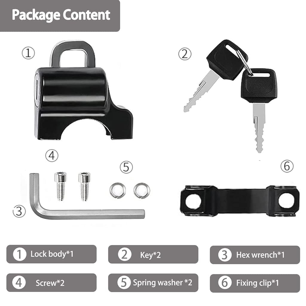 Universal Anti-Theft Helmet & Luggage Lock | Secure Lock for Motorcycles, Scooters, Bicycles, and Luggage