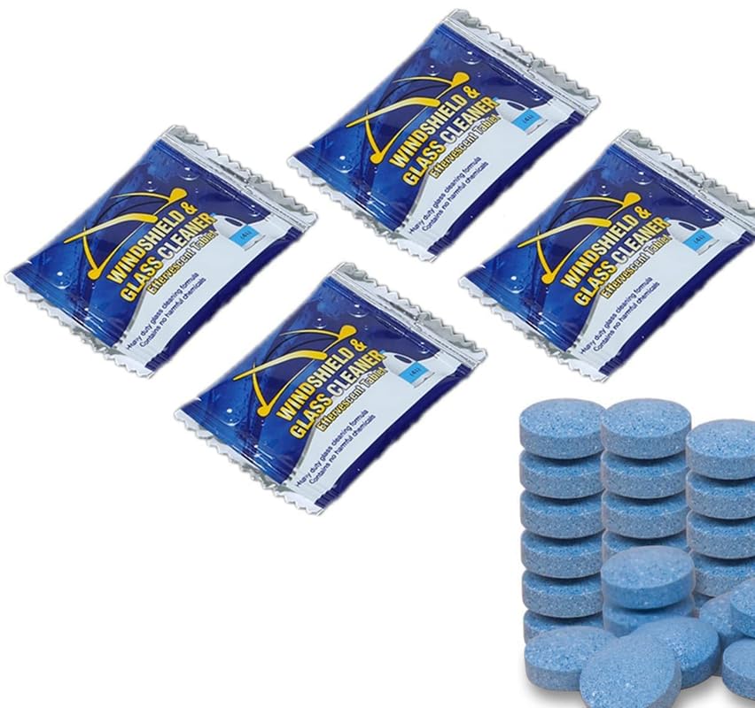 Car Cleaning Tablet | Car Wiper & Glass Cleaner Effervescent Tablets | Car Washing Detergent Tablet (Pack of 10)