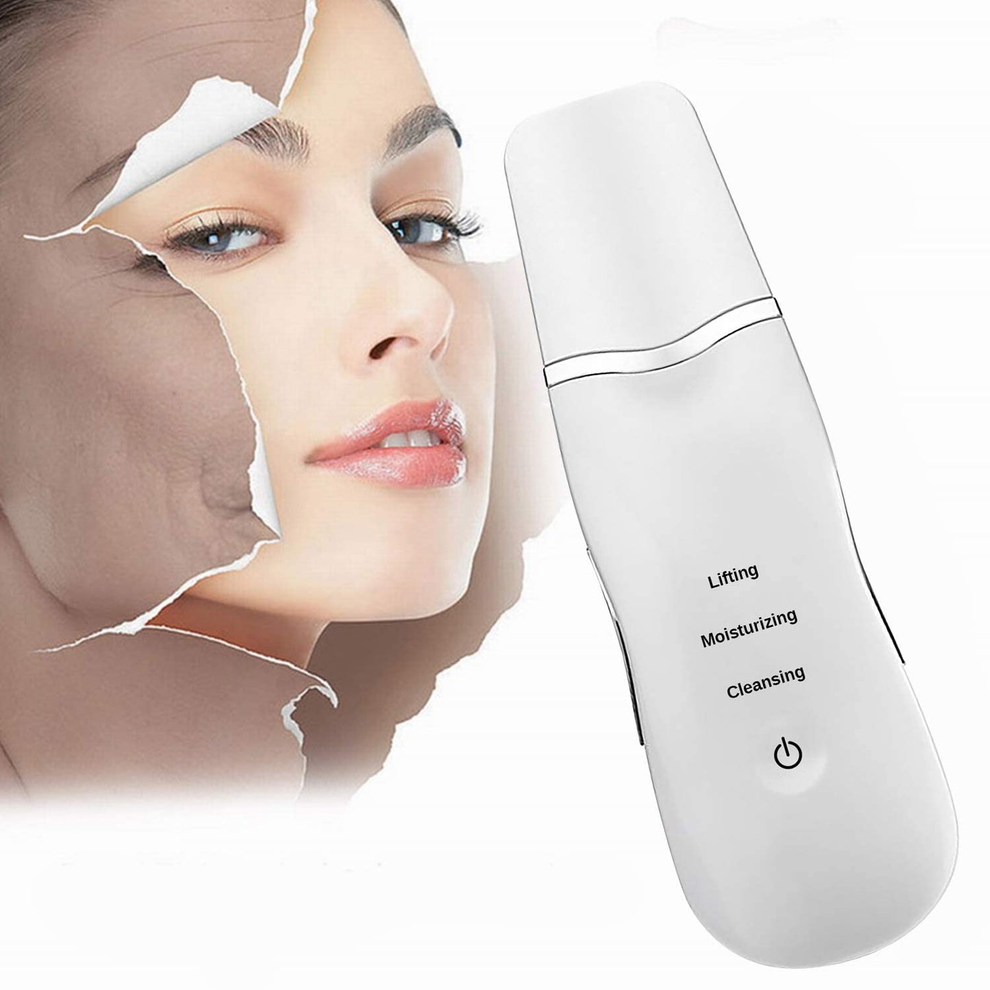 Ultrasonic Shovel Cleanser | Deep Skin Scrubber & Pore Cleaner | Facial Peeling & Blackhead Removal Tool