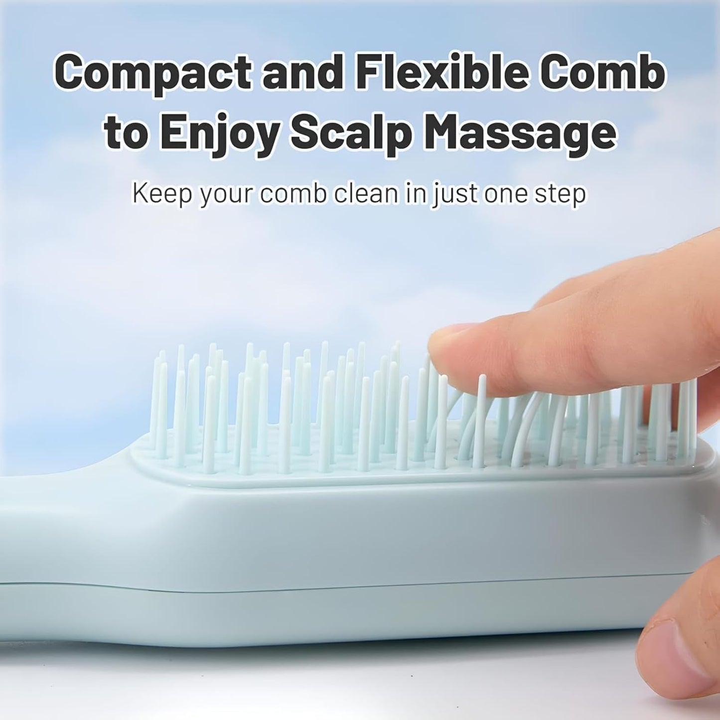 Self-Cleaning Anti-Static Massage Comb | Retractable Hair Brush for Easy Cleaning | Women's Multi-Color Hair Styling Tool