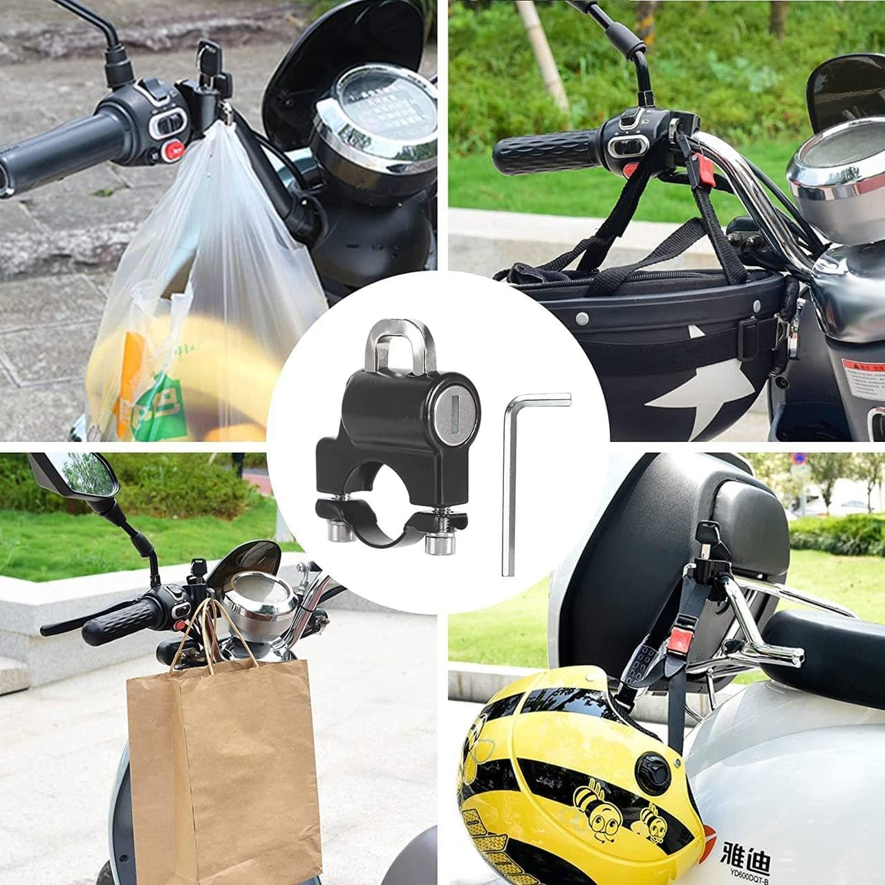 Universal Anti-Theft Helmet & Luggage Lock | Secure Lock for Motorcycles, Scooters, Bicycles, and Luggage