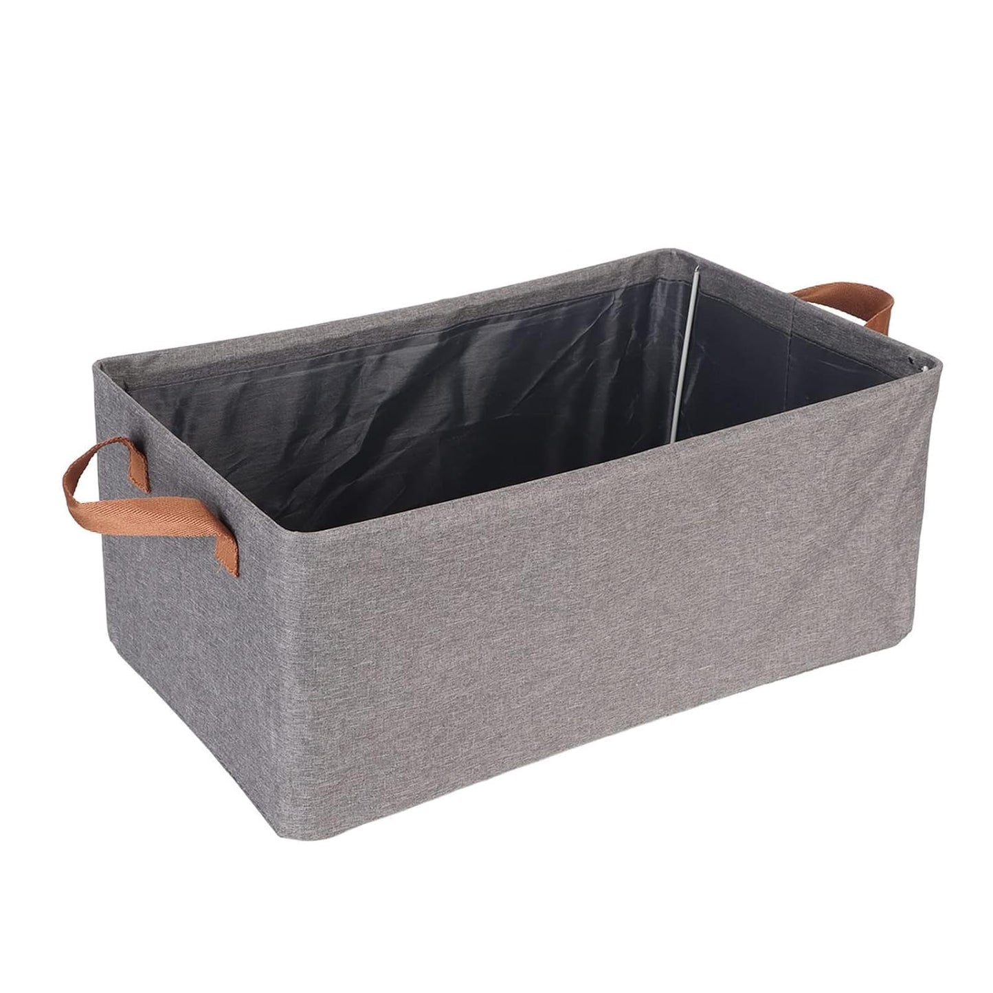 Foldable Clothes Organizer | 26L Fabric Storage Box with Metal Frame | Closet Storage Solution