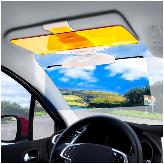 2-in-1 Car Visor Extender | Day & Night Anti-Glare Sun Visor Extension | Universal Fit for Cars, SUVs, Trucks