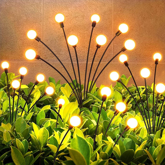 8 LED Solar-Powered Firefly Garden Lights | Outdoor Waterproof Solar Lights for Garden Decor