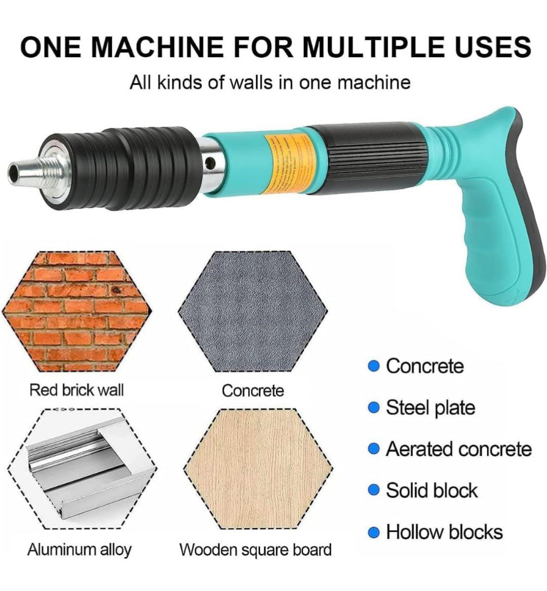 Multipurpose Manual Steel Nail Gun | Nail Wall Fastening Tool for Cement Walls & Woodworking | Portable Mini Nail Shooter