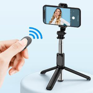 Professional Selfie Stick with Cell Phone & Webcam Holder | Adjustable Stand for Live Streaming, Makeup, YouTube, and Video Recording | Compatible with Ring Lights